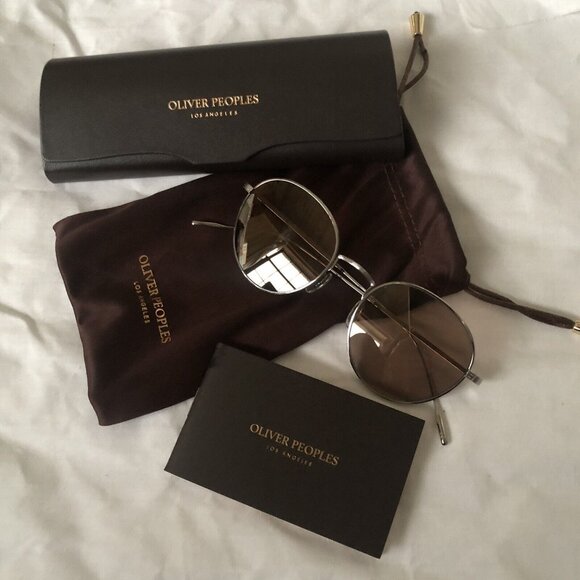 Oliver Peoples Altair Sunglasses Silver & Chrome Taupe main image 5